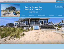 Tablet Screenshot of beachhouseinncapecod.com